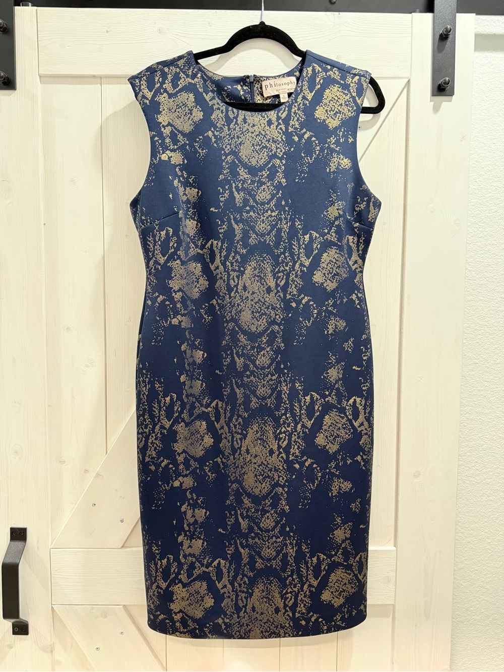 Philosophy Navy & Gold Sheath Dress